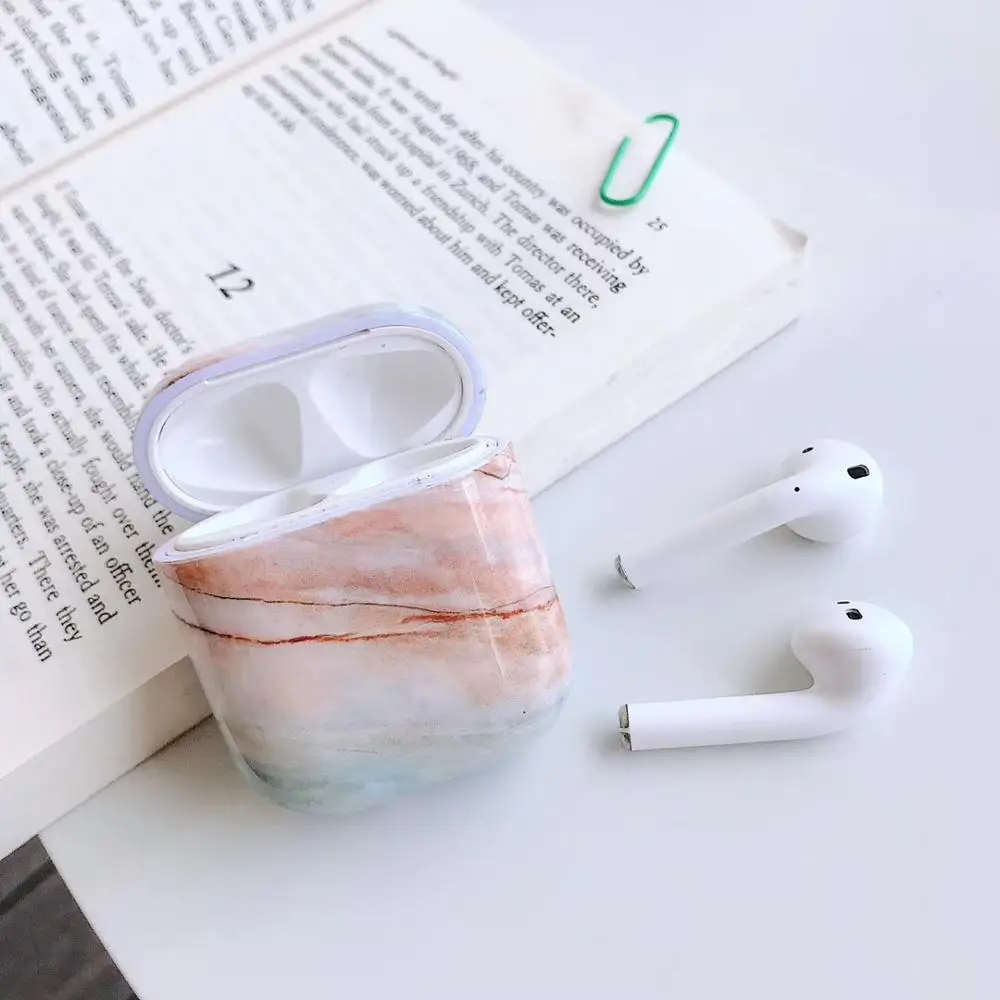 Fashion marble earphone Headset Protective Wireless Bluetooth Accessories airpods Case covers For Airpods 1/2 Fashion marble earphone Headset Protective Wireless Bluetooth Accessories airpods Case covers For Airpods 1/2