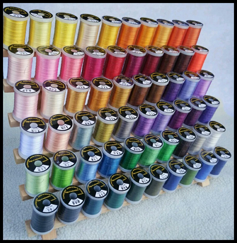 KingClouds Free shipping high quality 61 Brother colors machine embroidery thread +1000m/mini