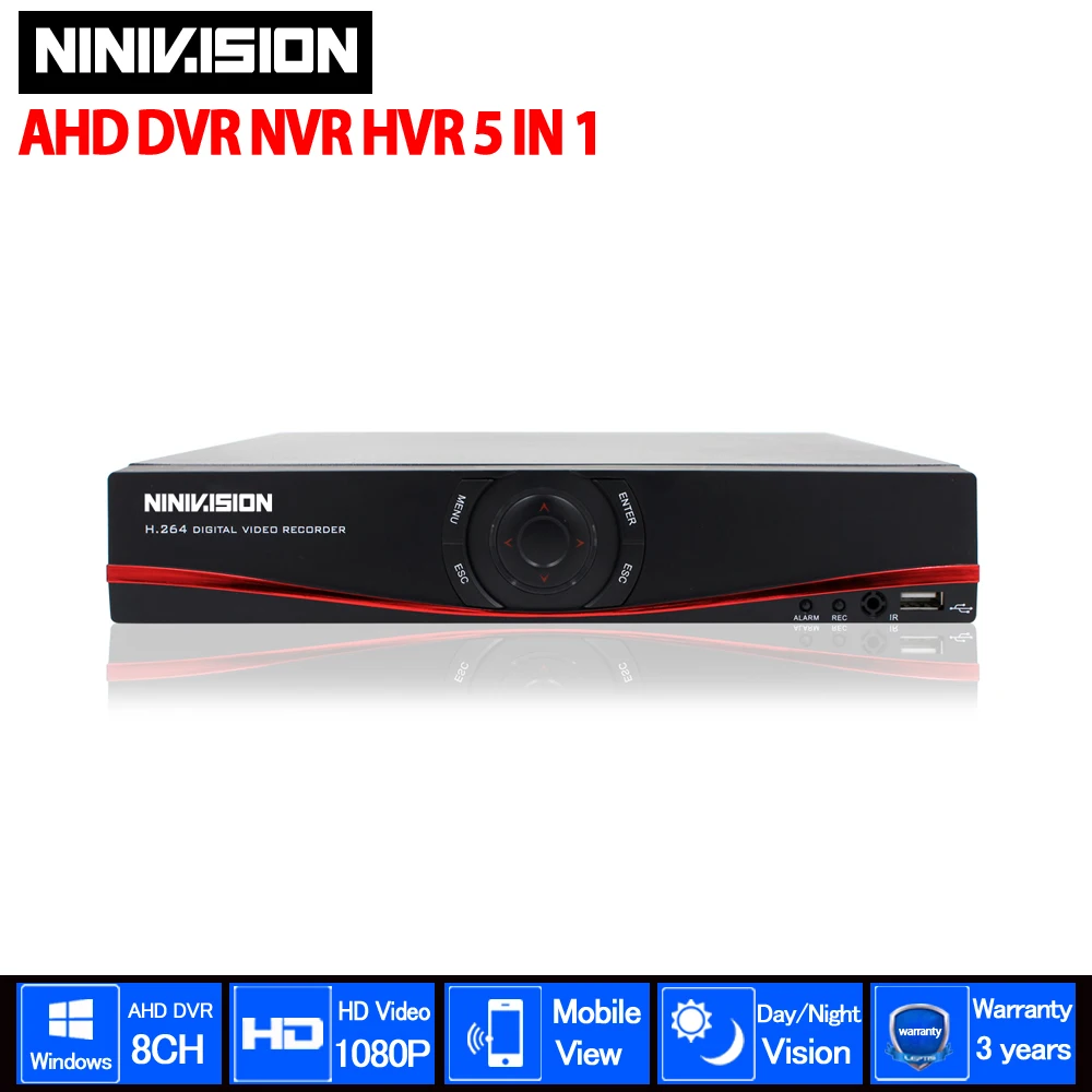 NINIVISION 4CH/8CH 1080P TVI.CVI .AHD-NH 5 In1 Hybrid DVR/1080P NVR Video Recorder AHD DVR For AHD/Analog /TVI/CVI /IP Camera ninivision 8ch ahd 1080p dvr hybrid dvr 1080p nvr video recorder ahd dvr for ahd analog camera ip camera tvi camera cvi camera