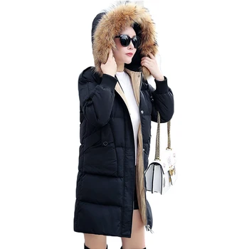 

Women Parkas Winter Jacket Coat 2018 New Fashion Hooded Outerwear Thick Warm Long Down Cotton Jacket Female Winter Coats AA493