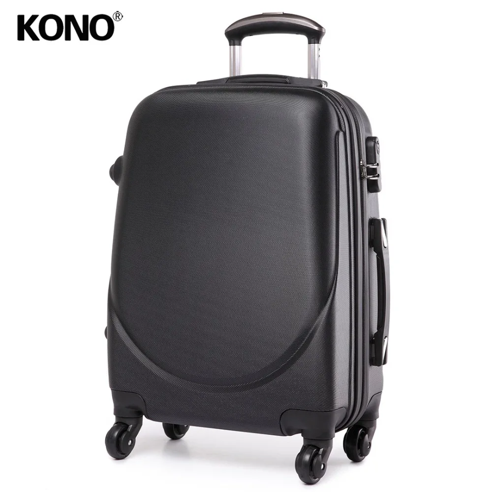 

KONO Cabin Suitcase Luggage Carry On Check in Trolley Case Hand Bag for Travel School 4 Wheels Hardside ABS 20 Inch YD1602L