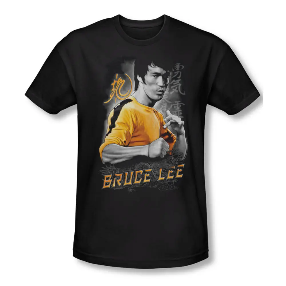 

Bruce Lee Yellow Dragon Adult Slim Fit Short Sleeve T-Shirt Sizes New Cool Casual pride t shirt men Unisex New Fashion tshirt