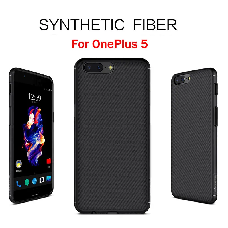 Nillkin Synthetic Fiber Case for OnePlus 5 One Plus 5 Carbon Fiber Case thin Plastic Back
