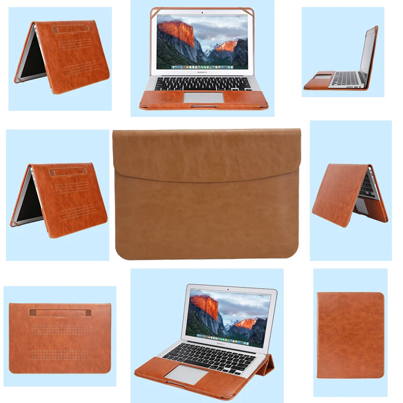 

SAGO Laptop PU Leather waterproof Sleeve Notebook Case Anti-scratch Cover for Apple Macbook11/12/13/15