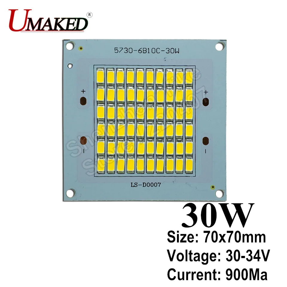 

Full Power Floodling light source 30W 3000lm led PCB with SMD5730 chip,70x70mm led pcb board, Aluminum plate for led floodlight