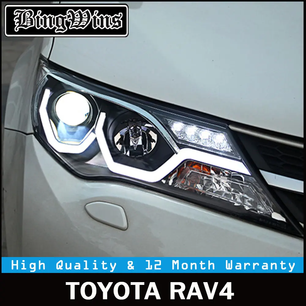Car stlying For TOYOTA RAV4 led headlights 2013 15 For RAV4 head lamp