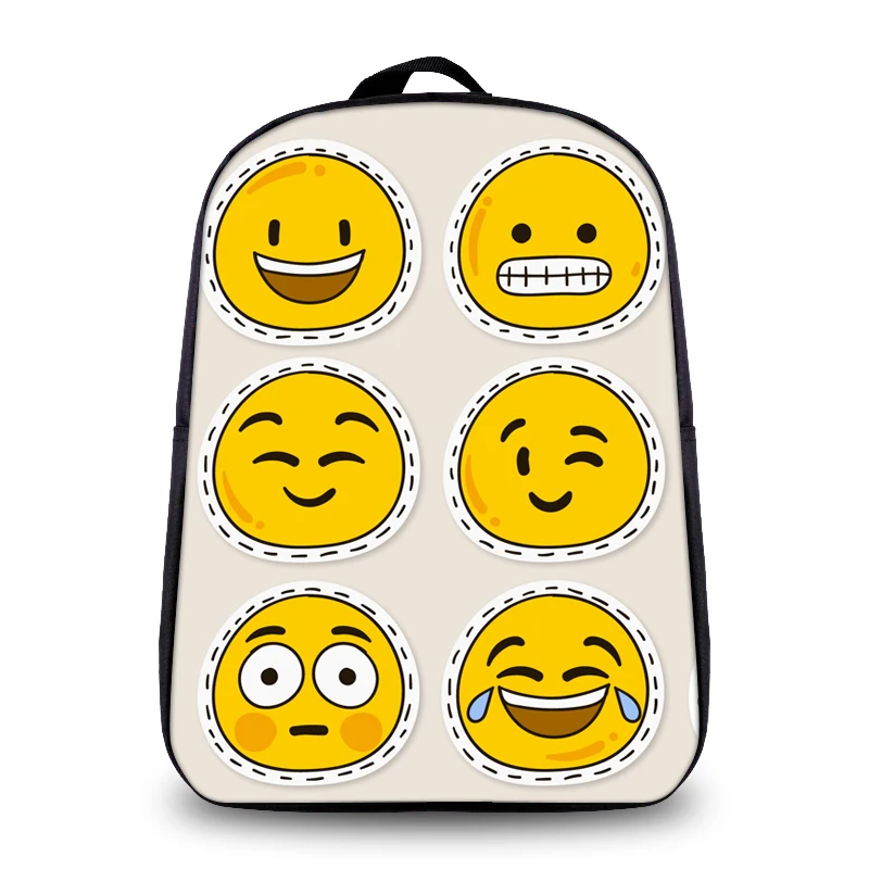 BAOBEIKU 3D Smiley Emoji Printing Backpacks For Children School Bag