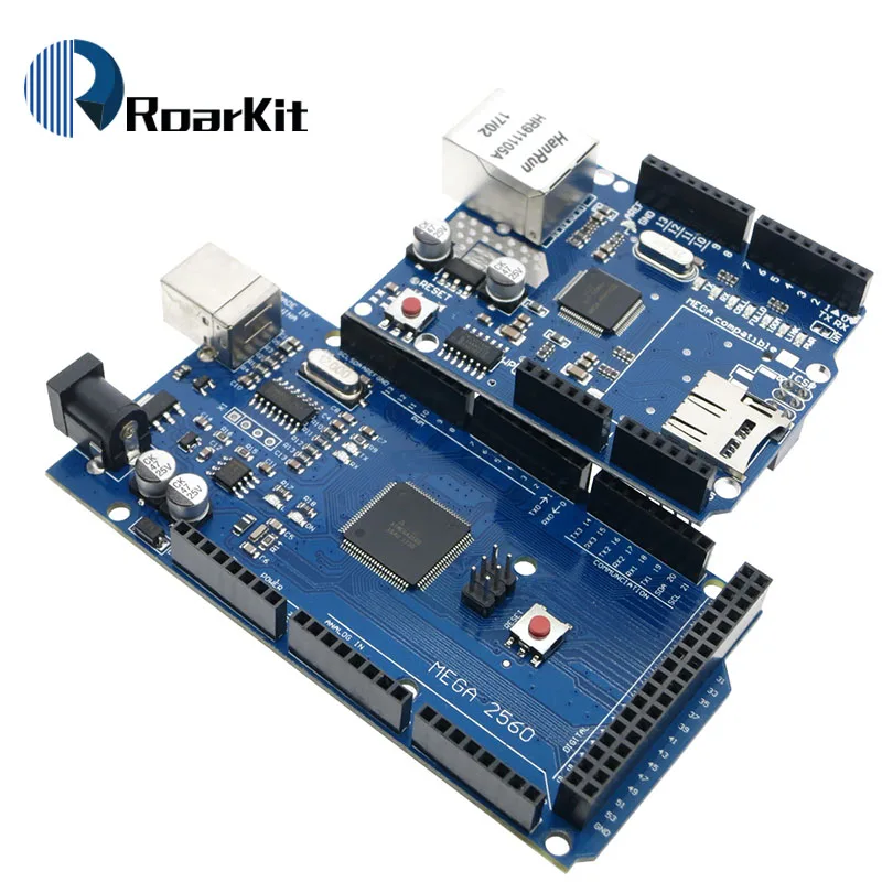 Сетевая плата расширения UNO Ethernet W5100 sd карта для arduino с Mega 2560 R3 Mega2560 REV3|shield for arduino|uno