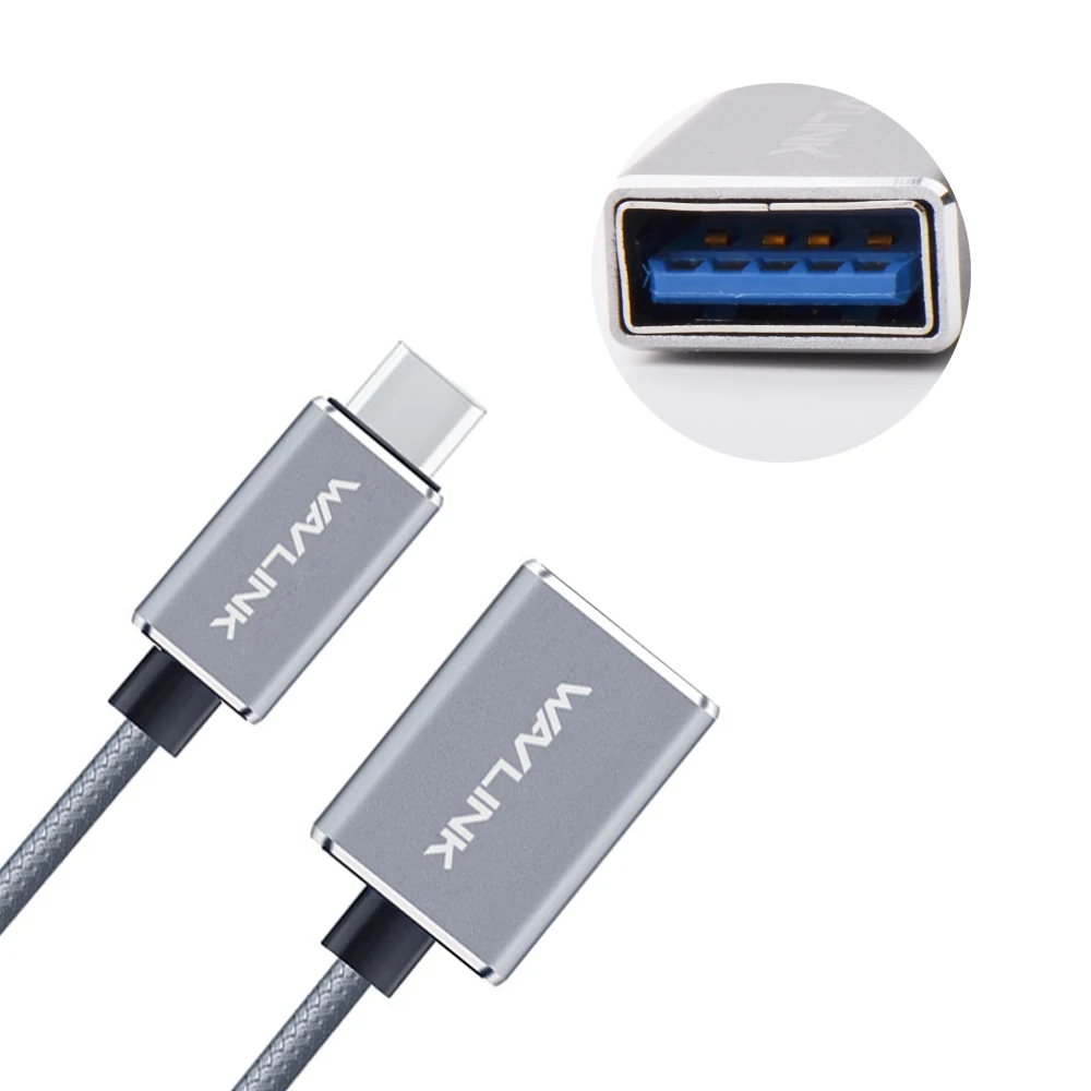 Кабель Wavlink USB C к OTG 5 Гбит/с 3 0 Type адаптер Женский кабель для передачи данных Macbook