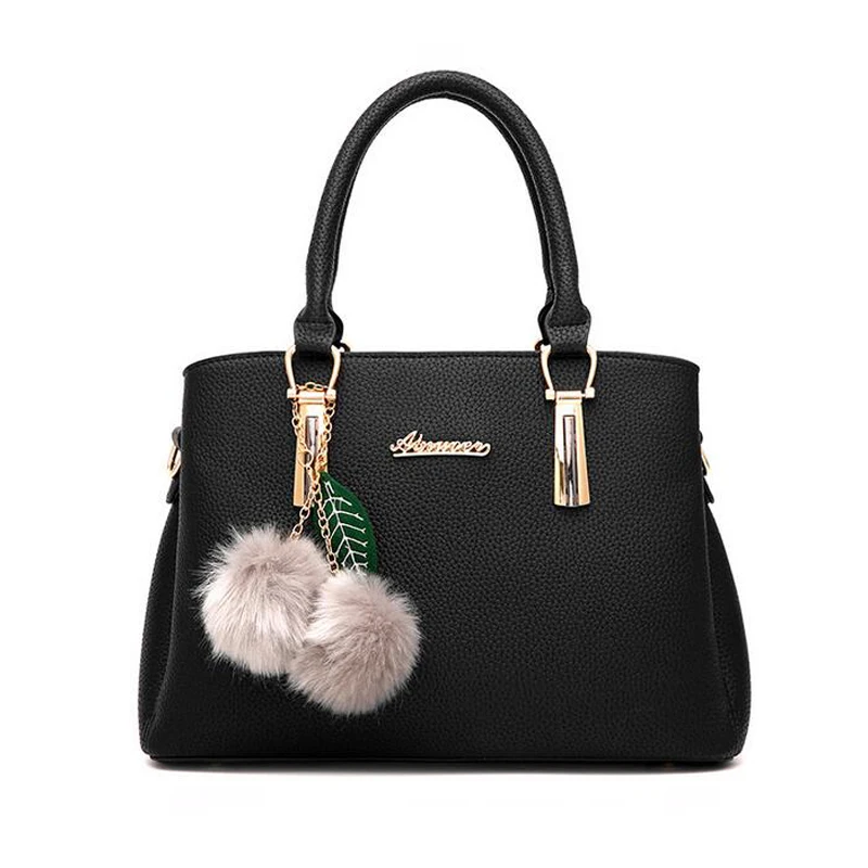 The new European and American style litchi pattern shoulder handbag women bag