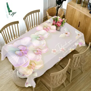 

Kitchen Tablecloth waterproof decoration 3D Rectangular Table Cloths banquet Round table Cloth Custom size Cushion cover