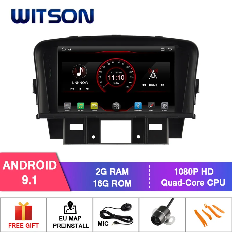 

WITSON Android 9.1 car dvd playe For CHEVROLET CRUZE 200 Built-in OBD Function CPU: AC8227L Quad-core ARM Cortex-A7 4*1.5Ghz