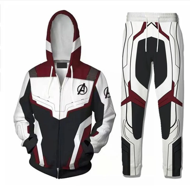 Avengers Endgame Quantum Realm Sweatshirt Jacket Advanced Tech 3D Hoodie Cosplay Costumes Superhero T-Shirt Iron Man Hoodie Suit