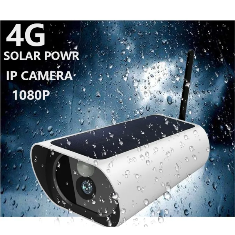 4G Solar IP Camera GSM Phone/Call/SMS SIM Remote Control 1080P 2MP Wireless Smart Electrical Socket 4 Outlets UK/EU/US/AU plug