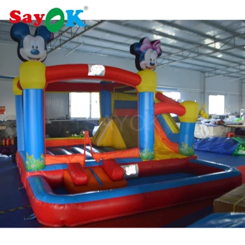 Cheap Inflatable Bouncer Inflatable Slide Children's Bouncer 4x4x2.7m Inflatable Trampoline With Blower For Sale
