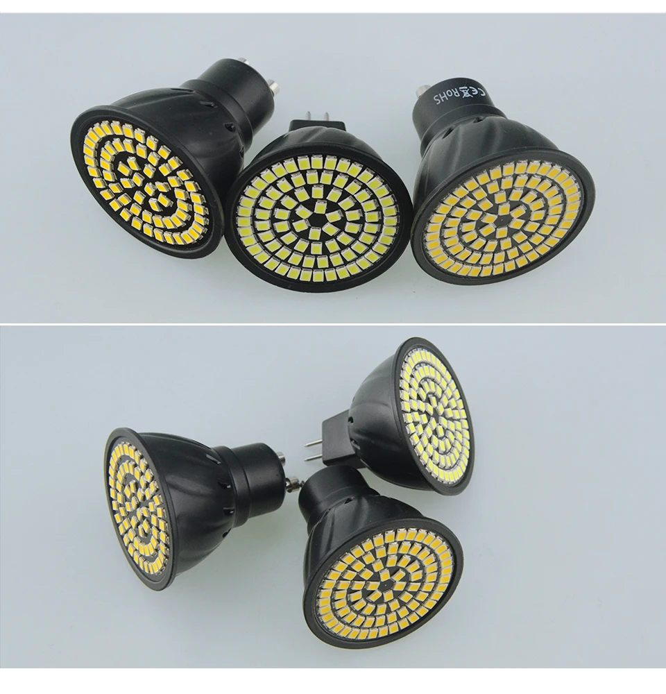 60 80 LEDs MR16 GU10 LED Lamp 220V 110V Lampada LED Bulb Light No Flicker 2835SMD Spotlight Cold Warm White High Brightness (14)