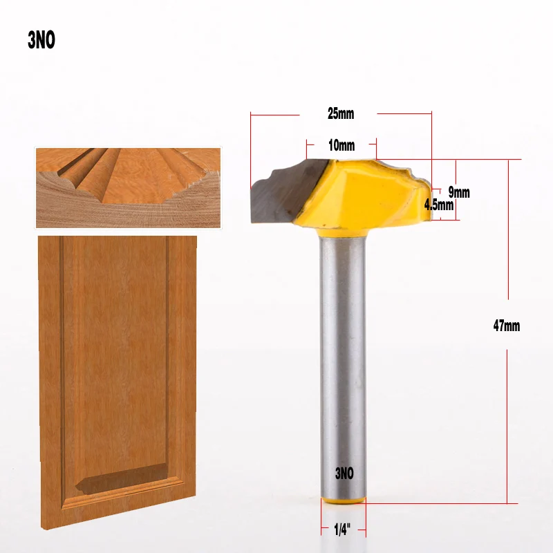 CHWJW 1 шт. 1/" SH деревообрабатывающий дверной каркас кружевной нож дверной гравировальный профилированный кружевной шкаф гравировальный нож импортный Фрезерный резак - Длина режущей кромки: 3NO