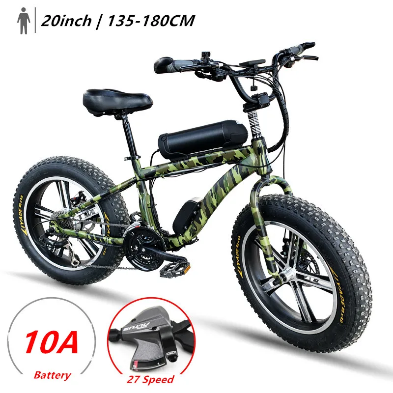 Электрический велосипед 48 в 500 Вт литиевый двигатель 4 0 толстые шины
