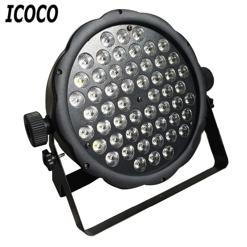 

ICOCO 54 LEDs 1W Plastic Par Light Disco Stage Club Party KTV Show Flat Equipment Bright Light Spotlight Sound Controller Sale