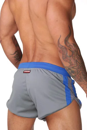 SPORTSHUB 1 шт. 5 цветов Летние удобные дышащие мужские шорты спортивные шорты для спортзала пляжные шорты для бега - Цвет: Серый