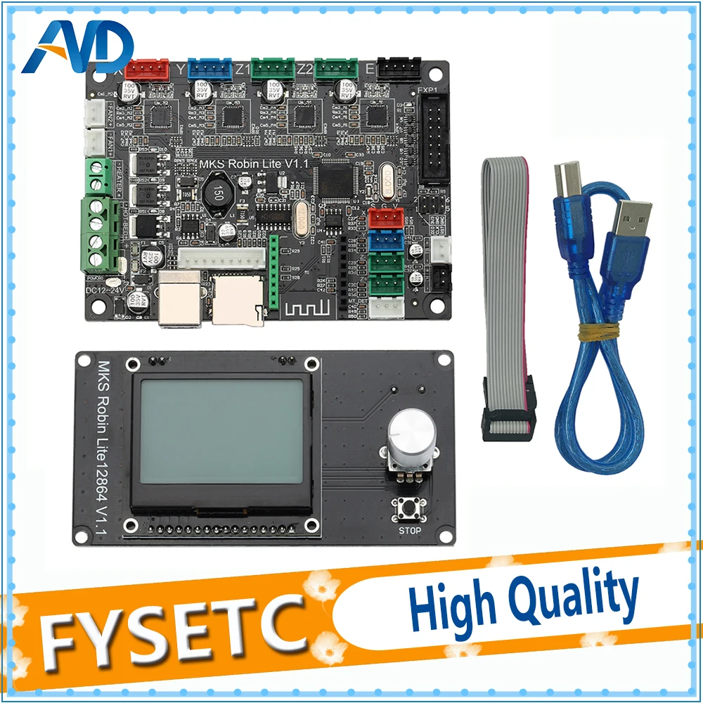 

STM32 Control Board 3D Printer Board32 Bit Robin Lite Motherboard With Mini 12864 LCD Display Closed Source Software
