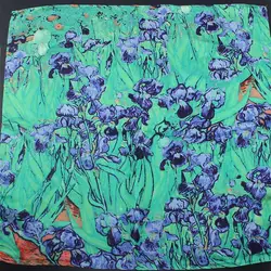 YILIAN абсолютно Ван Гог Картина маслом Цветок ириса принтом модные шелковые шарфы 2019 модная головная повязка шеи галстук ГРУППА шейный