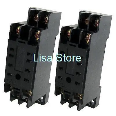 

2 Pcs 8 Terminals Solid State Relay Socket AC 24-380V