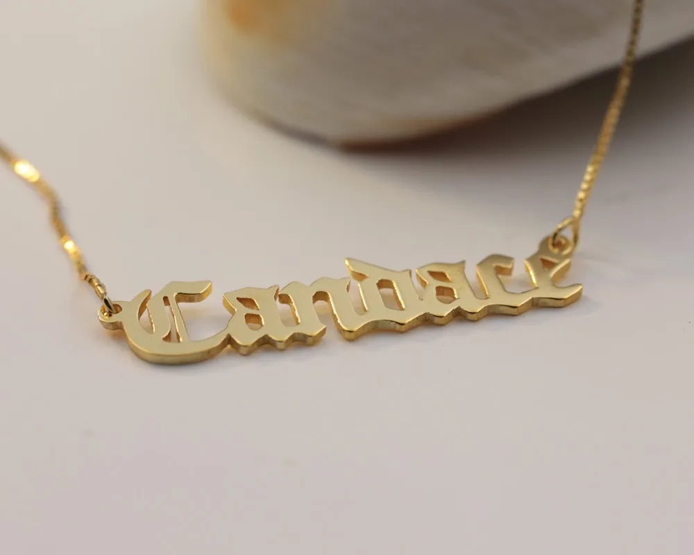 Ouro nome personalizado colar beautity diploma fonte