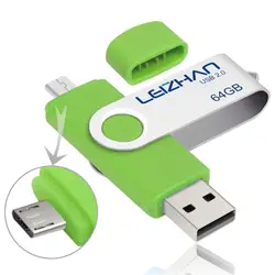 Leizhan OTG USB Flash Drive Рамочка для фотографии USB Memory Stick 128 ГБ 32 ГБ, 64 ГБ 16 GB 8 GB 4 GB usb-накопитель, Флэшка flashdrive микроперо Drive