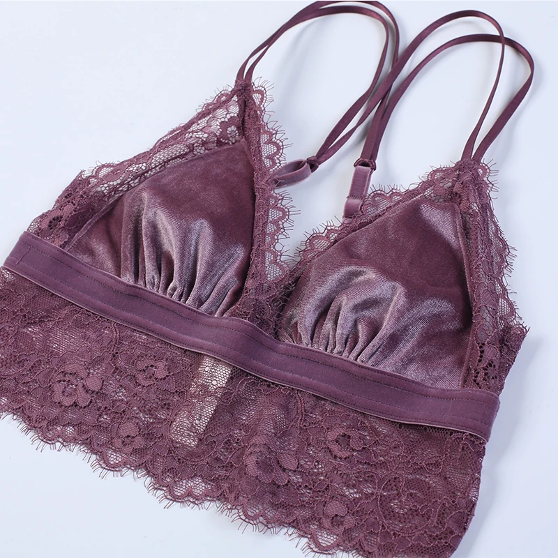 Женское бархатное нижнее белье TERMEZY новый комплект с бюстгальтером широкими