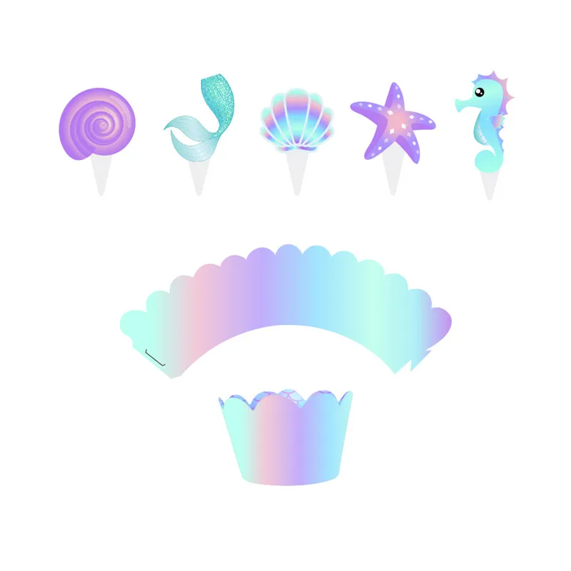 美人鱼蛋糕围边-03