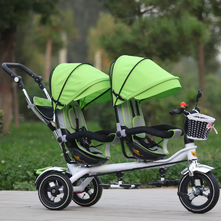 Бесплатная доставка двухсторонняя детская трехколесная коляска Jin Ming|child tricycle|twin