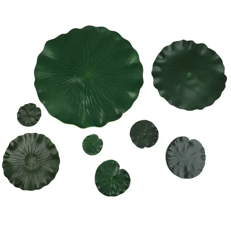 

Artificial Fake Eva Lotus Leaf Leaves Flowers Water Ponds Flowers Wedding Decoration Pond Fish Tank Lily Floating Pool Plants