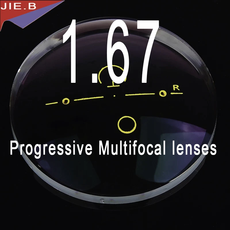 

1.67 Index Progressive Lens Aspheric Anti Reflective Multi-focal Lens HMC Graduated Progressive Addition Varifocal Lens 2 PCS
