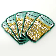 Заказная печать на ПВХ красочный клей прозрачный высечки двухсторонние витринные наклейки- PX9006