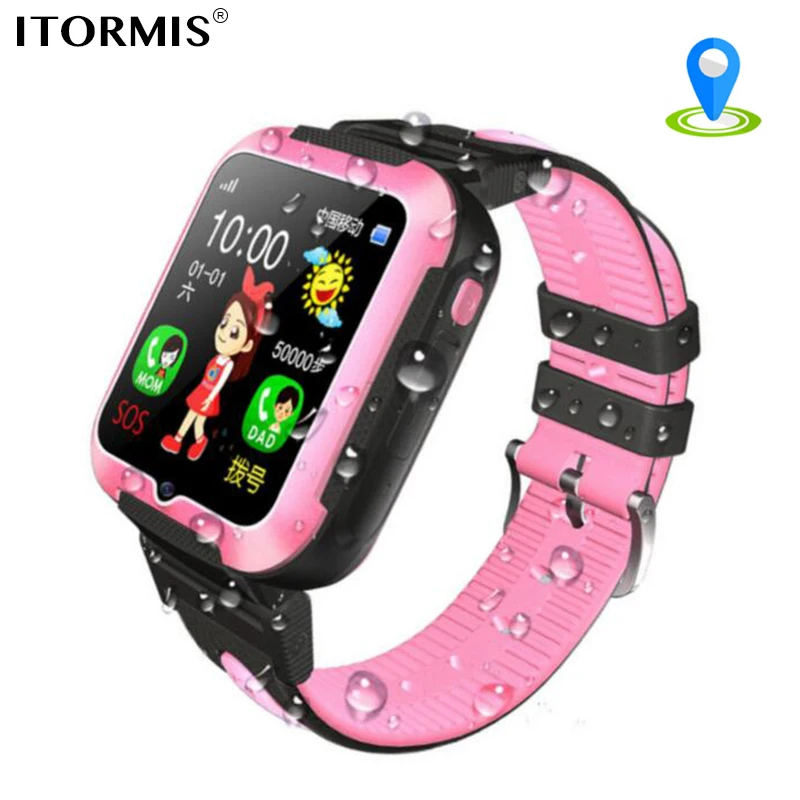 ITORMIS Bluetooth детские GPS Смарт часы с sim картой сенсорным экраном AGPS LBS местоположение