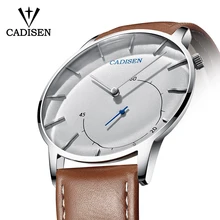 Cadisen Ultra thin men watch relogio masculino Casual Fashion Quartz watch Waterproof Sports Wristwatch luxury leather watch man guanqin fashion men watch luxury brand ultra thin quartz watch men simple waterproof leather strap wristwatch relogio masculino