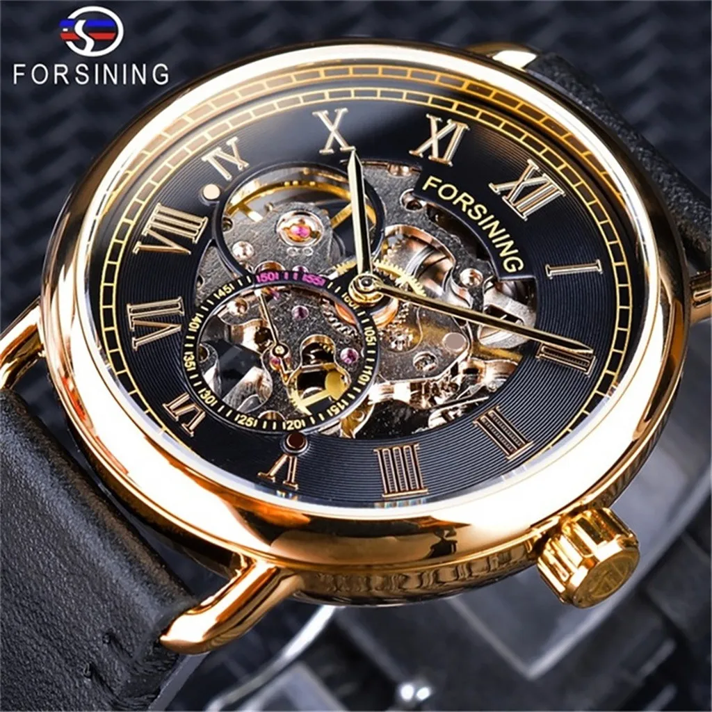 

automatic mechanical watch men business waterproof Hollow Dial Luxury Design Business Fashion Men's Mechanical Watch #4