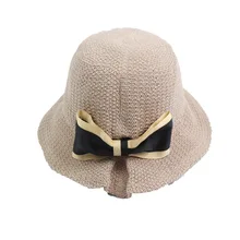 Летняя хлопковая Панама с откидной бабочкой, однотонная Солнцезащитная шляпа