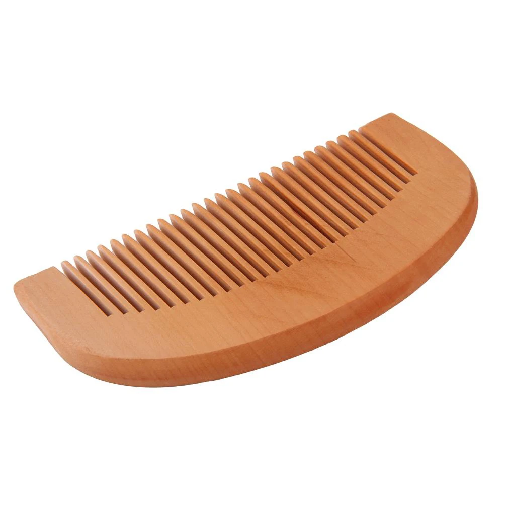 Natural Wide Tooth Wood Comb Peach Wood Wooden Hair Brush No-static Massage Hair brushes Health 9cm Wood Hair Comb Styling Tools