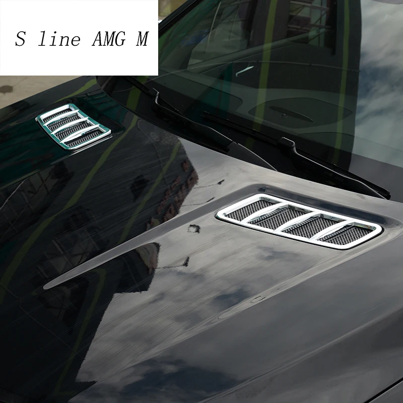 Ceny Car Styling przednia maska odpowietrznik naklejka na nawiew wykończenia ABS Chrome pokrywa dla Mercedes Benz ML GL GLE W166 Coupe C29 akcesoria samochodowe