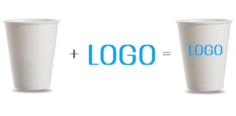 [4Y4A] 1000 шт DIY Бумага для логотипа чашки рекламные чашки бесплатный дизайн логотип