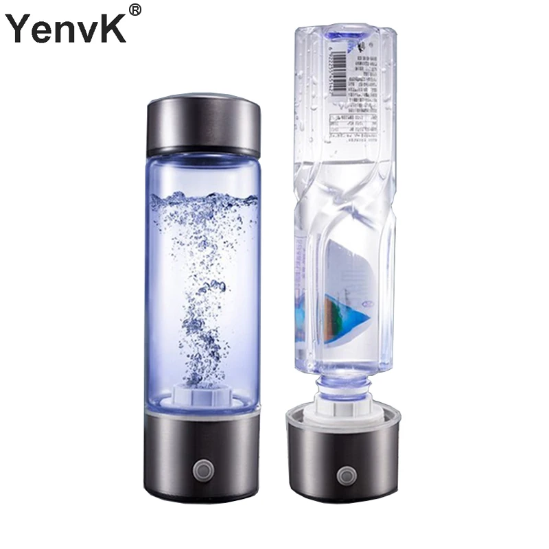 

500ML Hydrogen Generator Cup Portable Water Ionizer Filter Pure H2 PEM Rich Hydrogen alkaline Bottle Electrolysis Drink Health