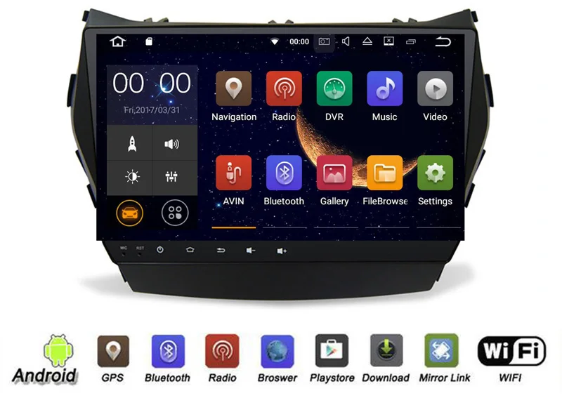 Discount YESSUN Android Radio Car Player For HYUNDAI IX45 / SANTA FE 2013~2016 Stereo Radio Multimedia GPS Navigation With WIFI AM/FM 1