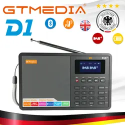 GTMEDIA D1 переносное цифровое радио стерео Поддержка сна для Великобритании ЕС с Bluetooth TF карта цифровой плеер ЖК-дисплей Дисплей будильник