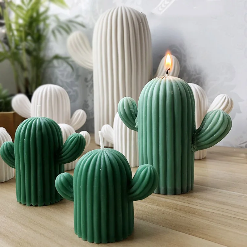 Cactus Silicone Wax Candle Mold Aromatherapy Plaster Mould Handmade Wedding Decoration Candle Mold