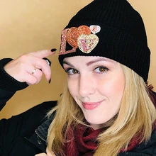 Зимние женские теплые шапки, роскошные вязаные шапочки с кристаллами Love, шапка Toucas, шапки, мужская шапка, вязаная шапка черепки Gorros