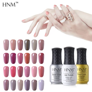 

HNM 8ML Pure Color UV Gel Nail Polish LED Paint GelLak Soak Off Gelpolish Semi Permanent Esmaltes Gel Lacquer Soak Off Nail Gel