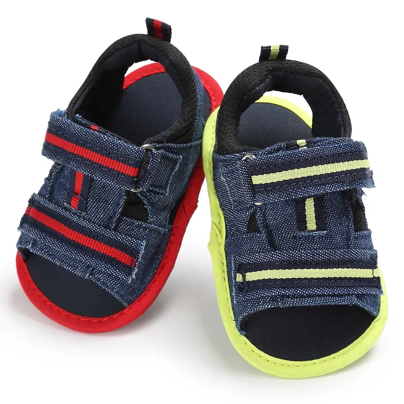 Красивые сандалии для маленьких мальчиков; Летние Дети Младенцы Малыши; парусиновая обувь для новорожденных; мягкая обувь; детская обувь
