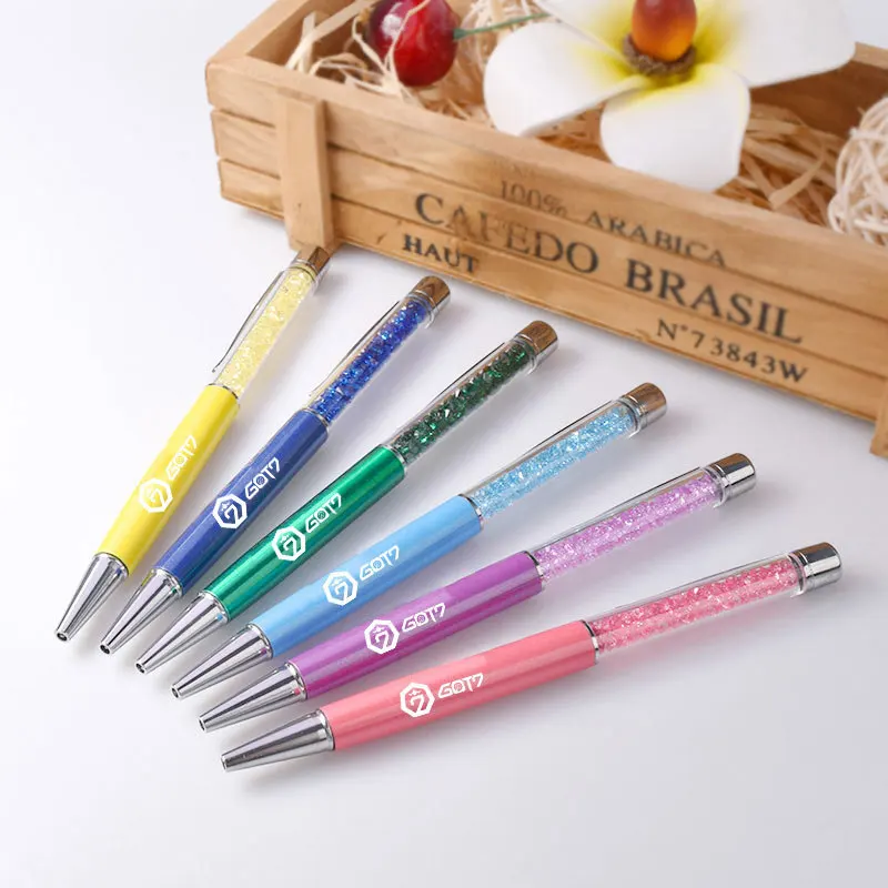 

Got7 ballpoint pen Korean student stationery crystal diamond pen cute pen dripshopping